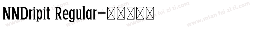 NNDripit Regular字体转换